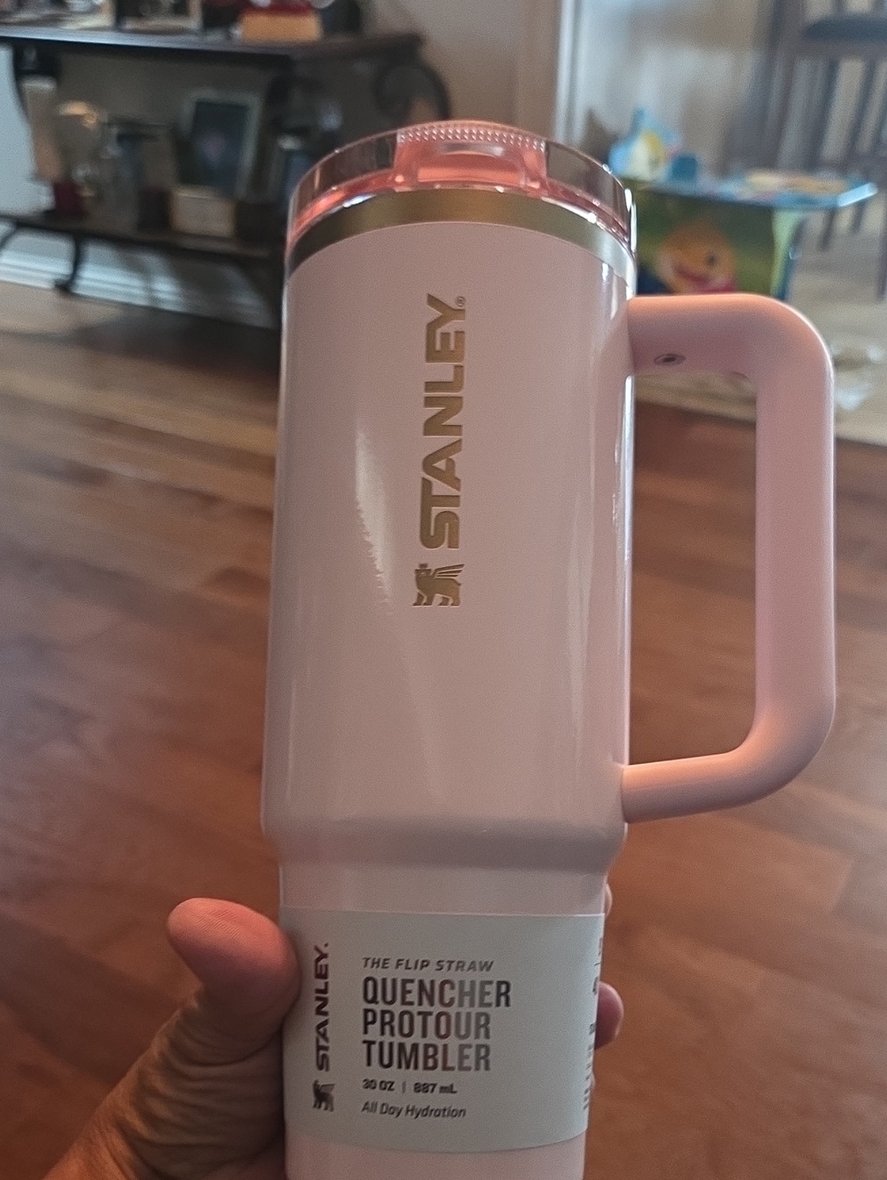 Stanley Pink Blossum Glossy Quencher ProTour 40 oz Tumbler with Handle